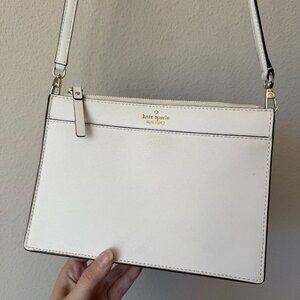 Kate Spade Cameron Street Clarise White Saffiano Leather Crossbody Bag